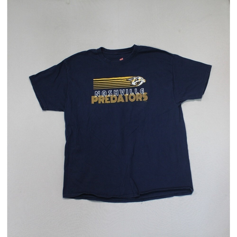 Hanes Nashville Predators NHL Shirt Mens XL Blue Good Graphic Tee